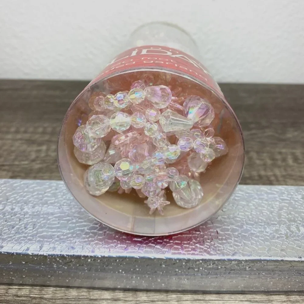 Home For The Holidays 20 Foot Iridescent Pink Beaded Garland For Christmas Tree